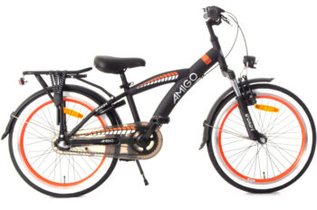 Roady 20 Inch 31 cm Jongens 3V Terugtraprem Zwart/Oranje