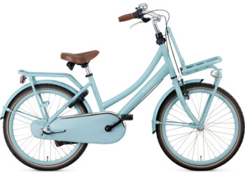 Daily Dutch Basic+ 22 Inch 35 cm Meisjes 3V Terugtraprem Matblauw