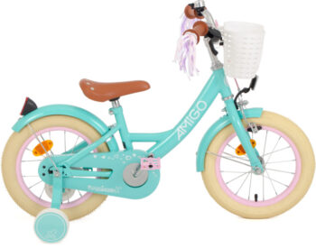 Perfect 14 Inch 22 cm Meisjes Terugtraprem Turquoise