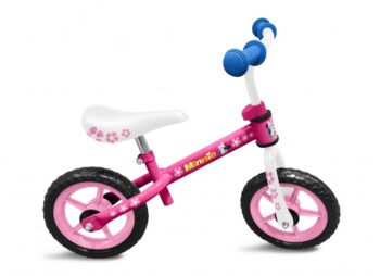 Minnie Mouse Loopfiets met 2 wielen 10 Inch Meisjes Roze/Wit