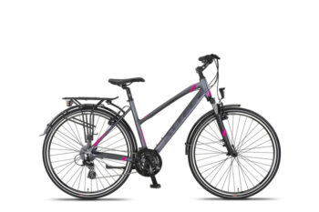 Legarda 28 Inch 49 cm Dames 24V Hydraulische schijfrem Antraciet/Roze
