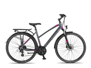 Legarda 28 Inch 49 cm Dames 24V Hydraulische schijfrem Antraciet/Roze