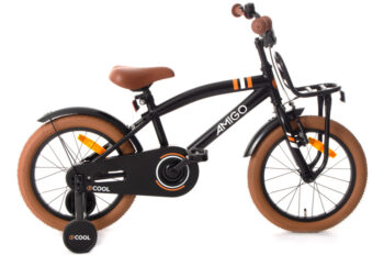2Cool 16 Inch 26 cm Jongens Terugtraprem Zwart