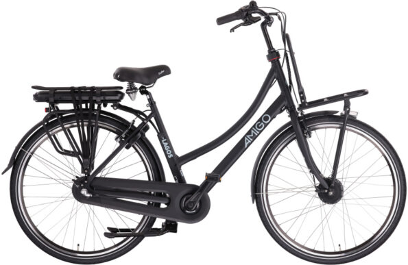 amigo e lagos t2 28 inch 50 cm dames 3v v brakes matzwart 1034122 20250428132626