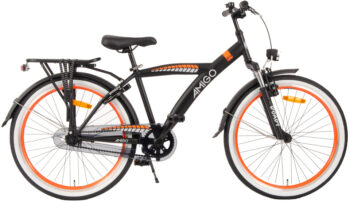 Roady 24 Inch 36 cm Jongens Terugtraprem Zwart/Oranje