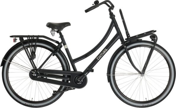 bimas transporter 1.0 28 inch 50 cm dames terugtraprem matzwart 1038930 20250619114054