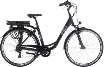 E-Alvor D2 28 Inch 50 cm Dames 7V V-Brakes Matzwart